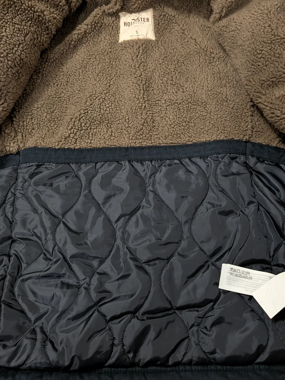 Hollister Black Sherpa-Trim Field Jacket